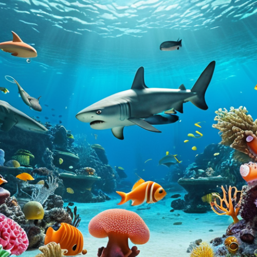Home 4 **
Octonauts exploring a vibrant coral reef, showing various marine animals like squid, jellyfish, and sharks. The scene emphasizes the importance of the reef as a habitat and highlights the biodiversity of the ocean.
**