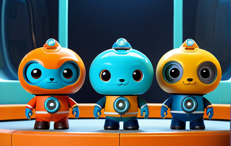 옥토넛 캐릭터의 성격 비교 - The Octonauts Crew**
"The Octonauts team: Captain Barnacles, Kwazii, and Peso, standing together in...