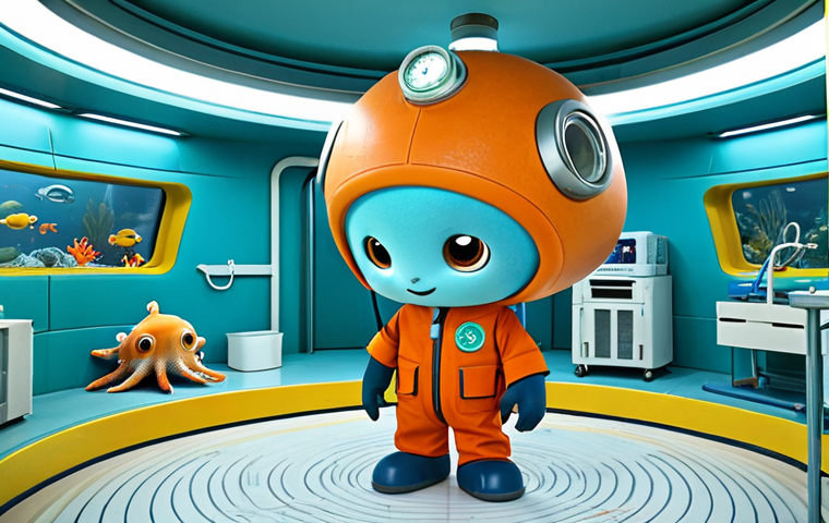 옥토넛 캐릭터의 성격 비교 - Captain Barnacles Exploration**

"Captain Barnacles exploring a coral reef, wearing his Octonauts un...
