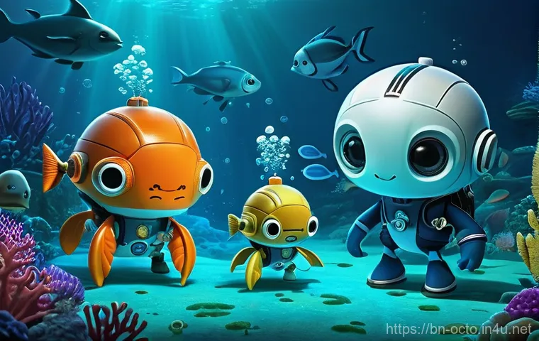 옥토넛 어린이 교육 효과 사례 - **Prompt:** "An illustration of the Octonauts crew, including Captain Barnacles, Kwazii, and Peso, i... 옥토넛 어린이 교육 효과 사례 - **Prompt:** "An illustration of the Octonauts crew, including Captain Barnacles, Kwazii, and Peso, i...