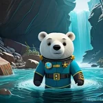 옥토넛 캐릭터별 대표 에피소드 - **Captain Barnacles' Resolute Leadership:** A highly detailed, dynamic illustration of Captain Barna...